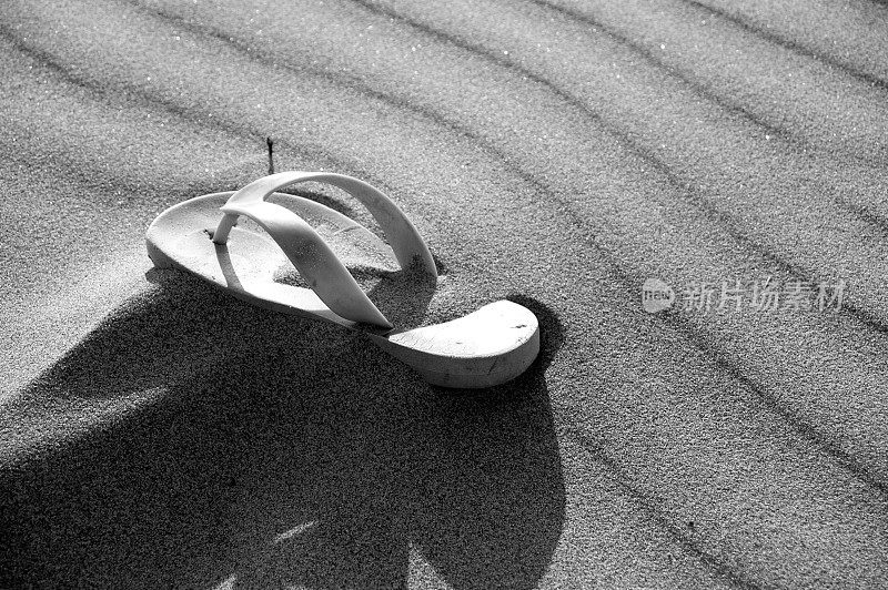 Sandal in the Sand B&W